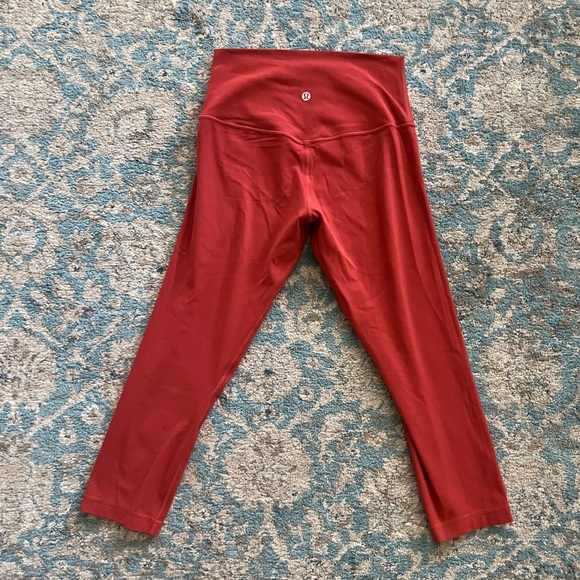 Lululemon Rust Orange Align Legging Size 6 with 21” Inseam - Picture 3 of 6